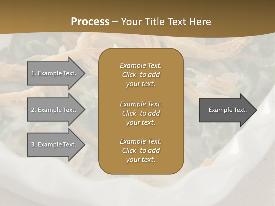 A Plate Of Food With Onion Rings On It PowerPoint Template