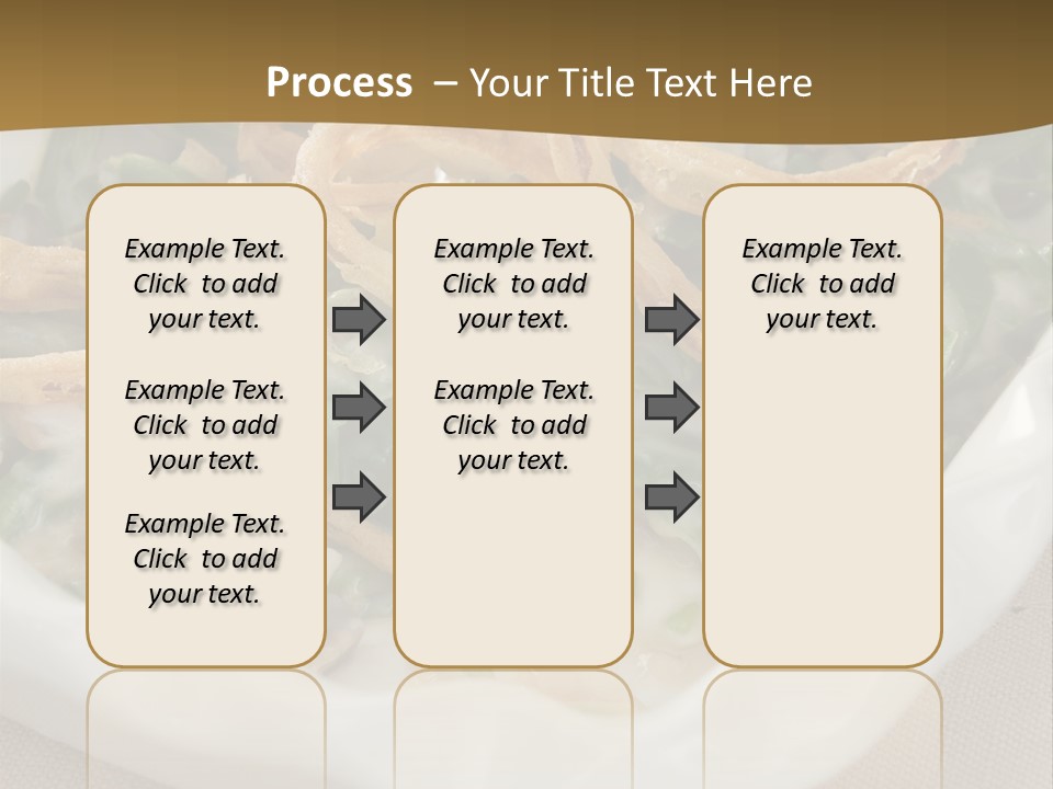 A Plate Of Food With Onion Rings On It PowerPoint Template