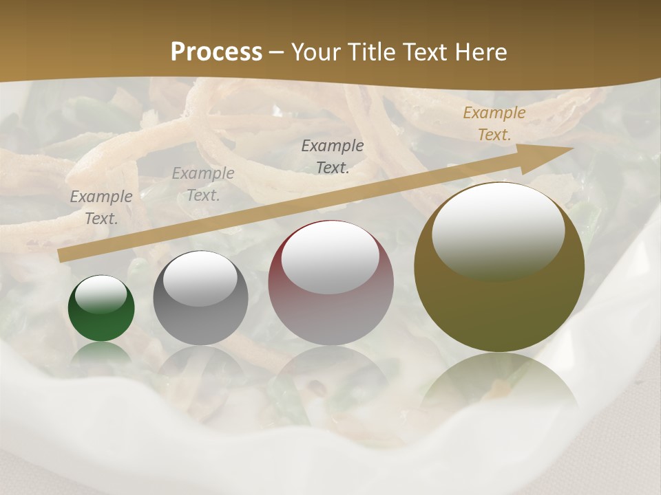 A Plate Of Food With Onion Rings On It PowerPoint Template