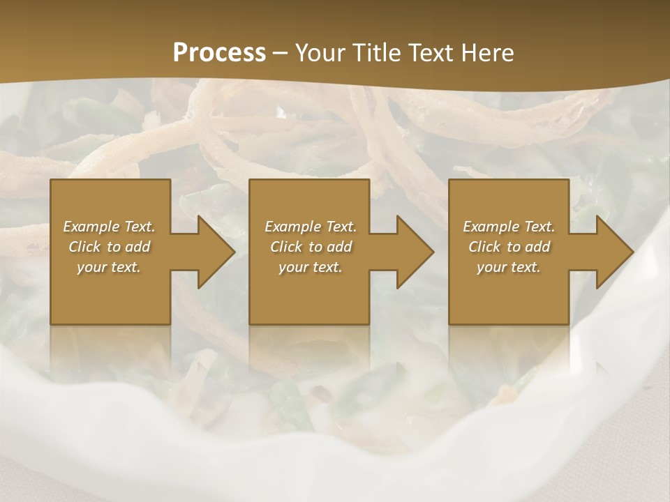 A Plate Of Food With Onion Rings On It PowerPoint Template