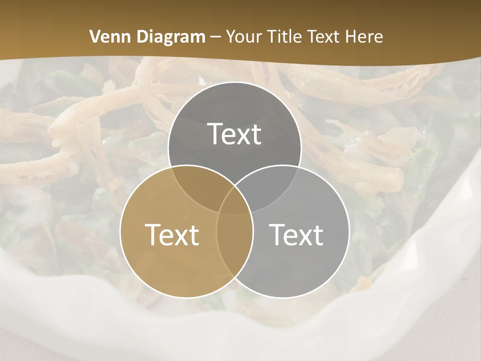 A Plate Of Food With Onion Rings On It PowerPoint Template