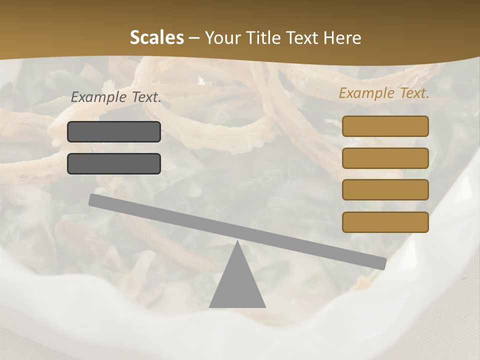 A Plate Of Food With Onion Rings On It PowerPoint Template