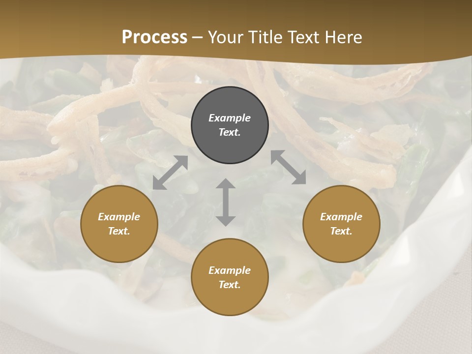 A Plate Of Food With Onion Rings On It PowerPoint Template