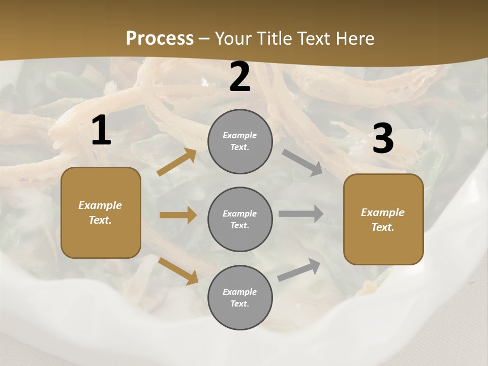 A Plate Of Food With Onion Rings On It PowerPoint Template