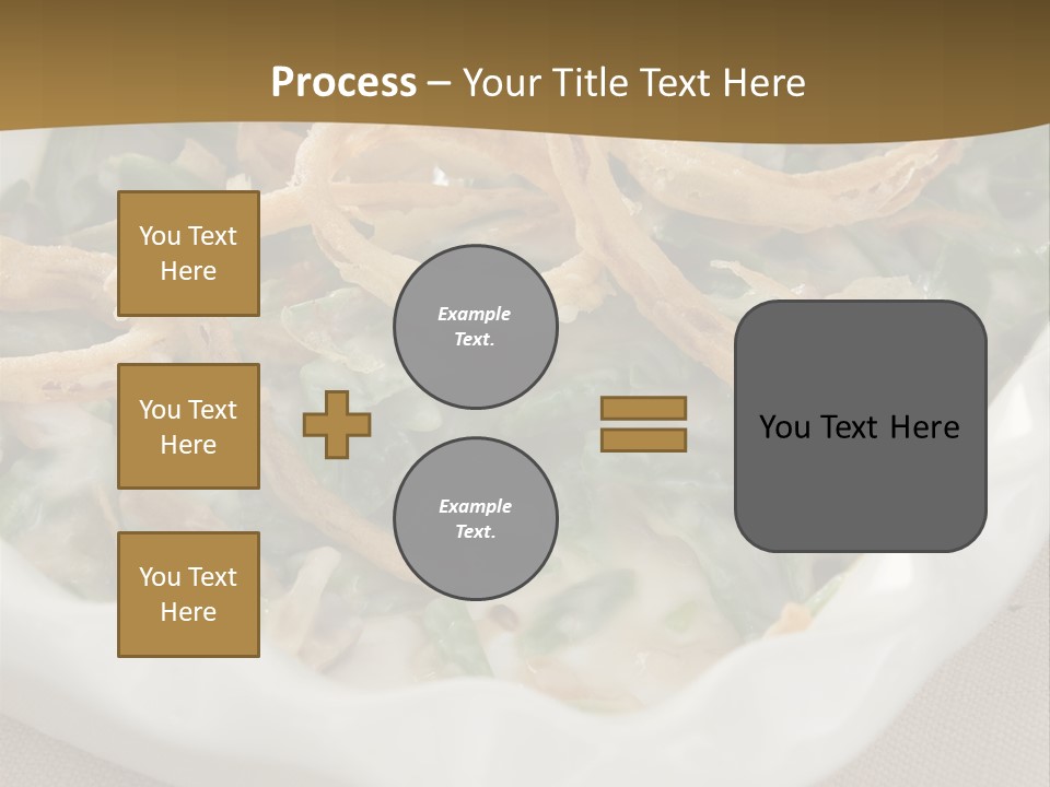 A Plate Of Food With Onion Rings On It PowerPoint Template