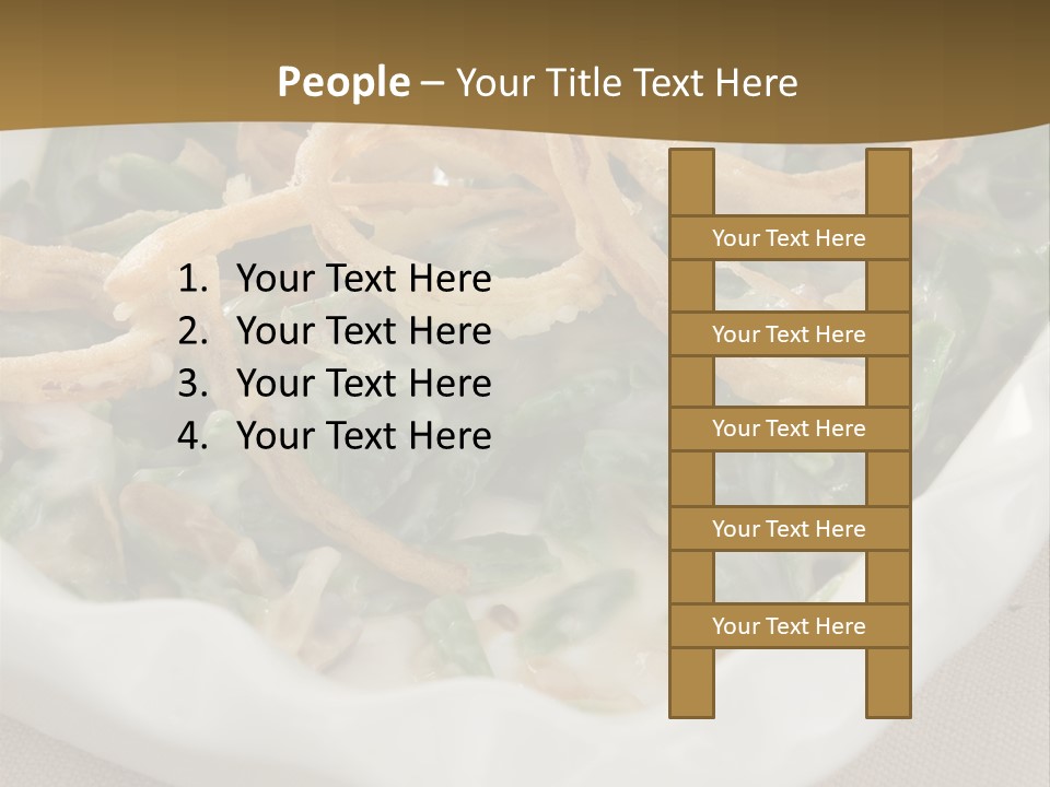 A Plate Of Food With Onion Rings On It PowerPoint Template