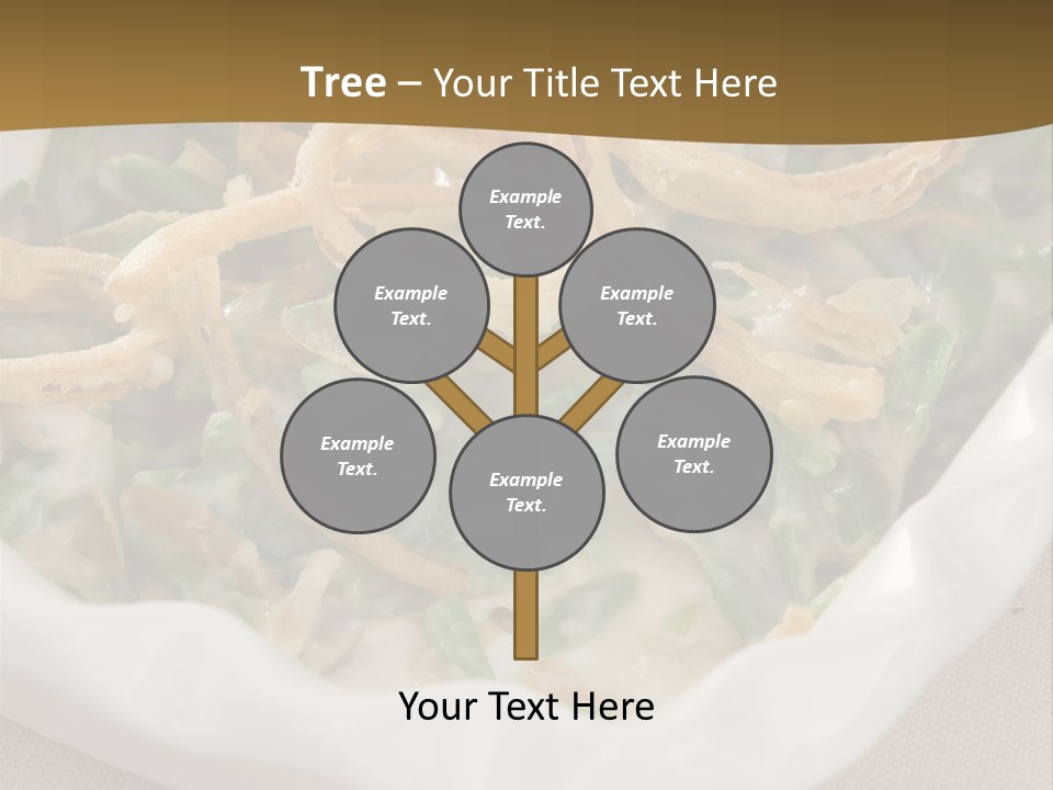 A Plate Of Food With Onion Rings On It PowerPoint Template