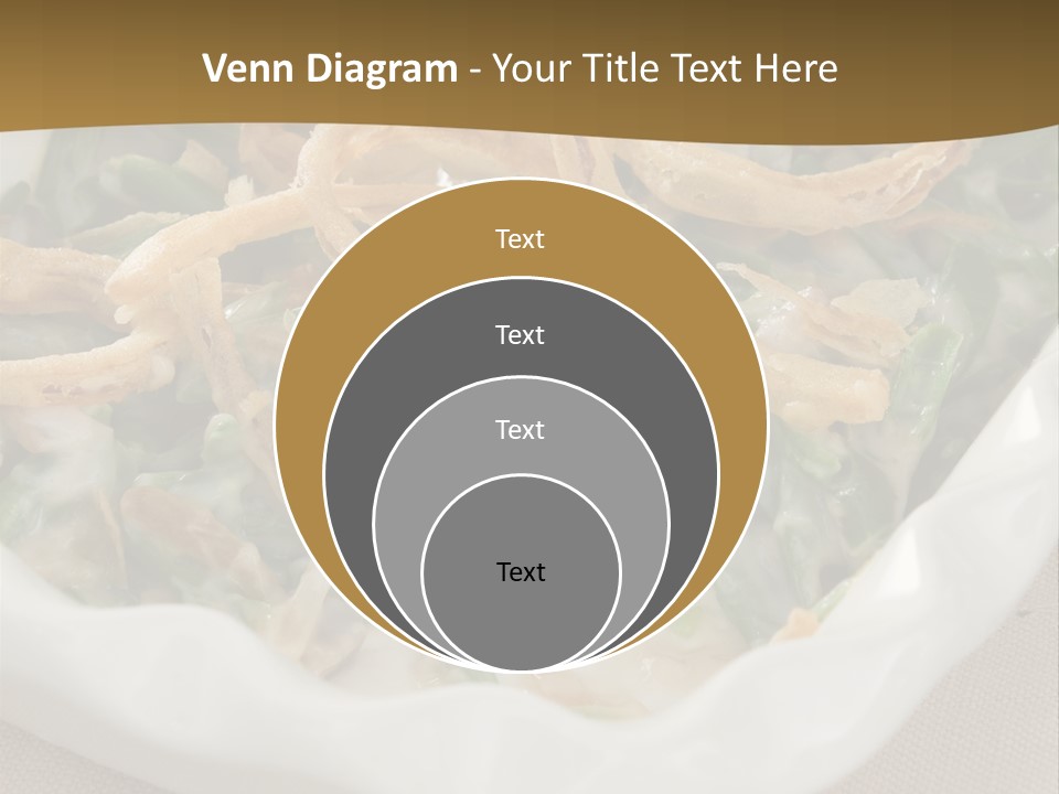 A Plate Of Food With Onion Rings On It PowerPoint Template