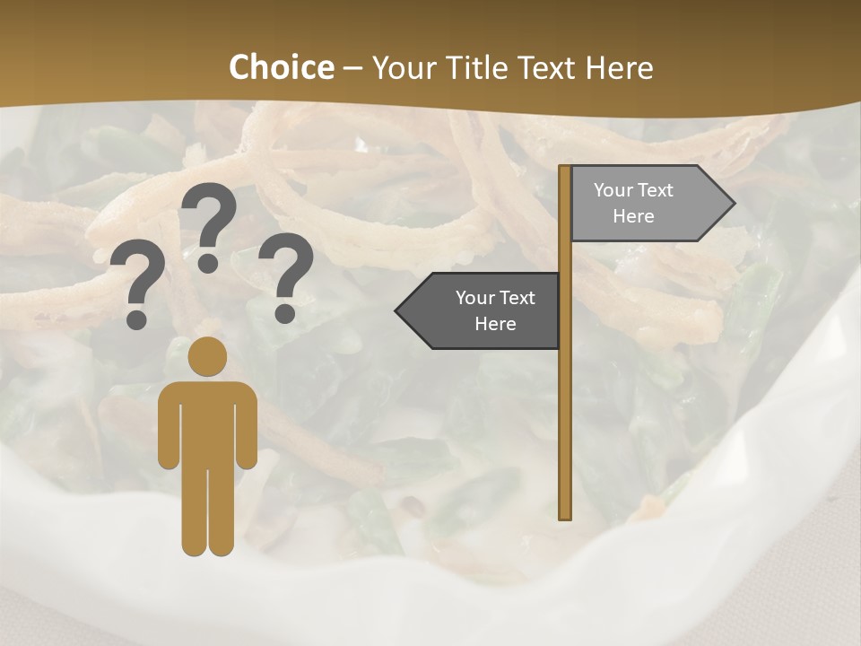 A Plate Of Food With Onion Rings On It PowerPoint Template