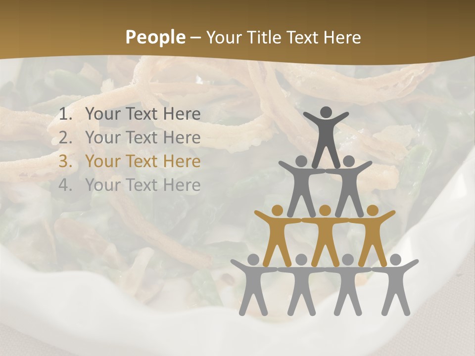 A Plate Of Food With Onion Rings On It PowerPoint Template