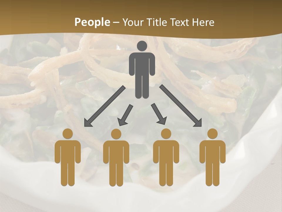 A Plate Of Food With Onion Rings On It PowerPoint Template