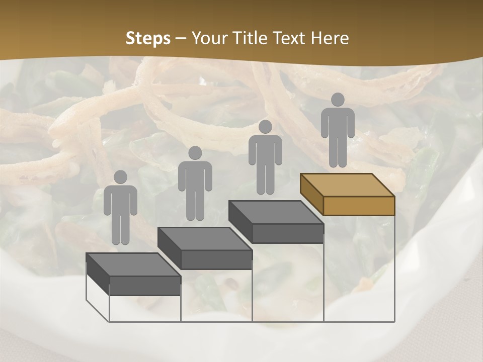 A Plate Of Food With Onion Rings On It PowerPoint Template