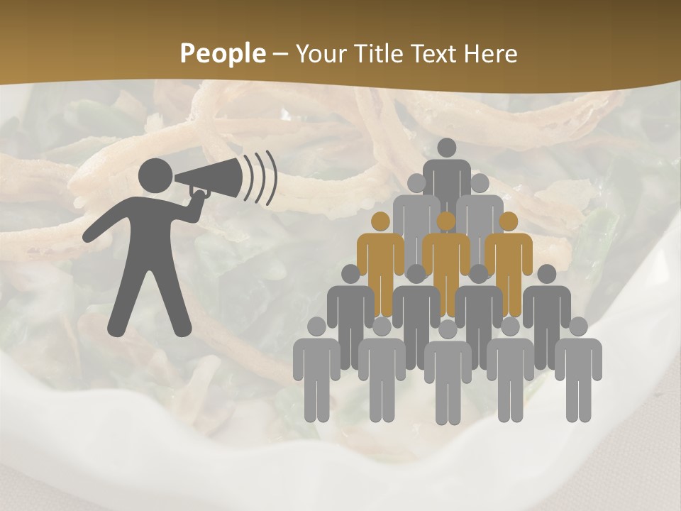 A Plate Of Food With Onion Rings On It PowerPoint Template