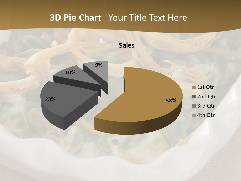 A Plate Of Food With Onion Rings On It PowerPoint Template