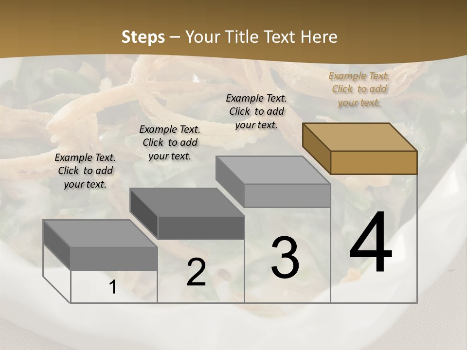 A Plate Of Food With Onion Rings On It PowerPoint Template