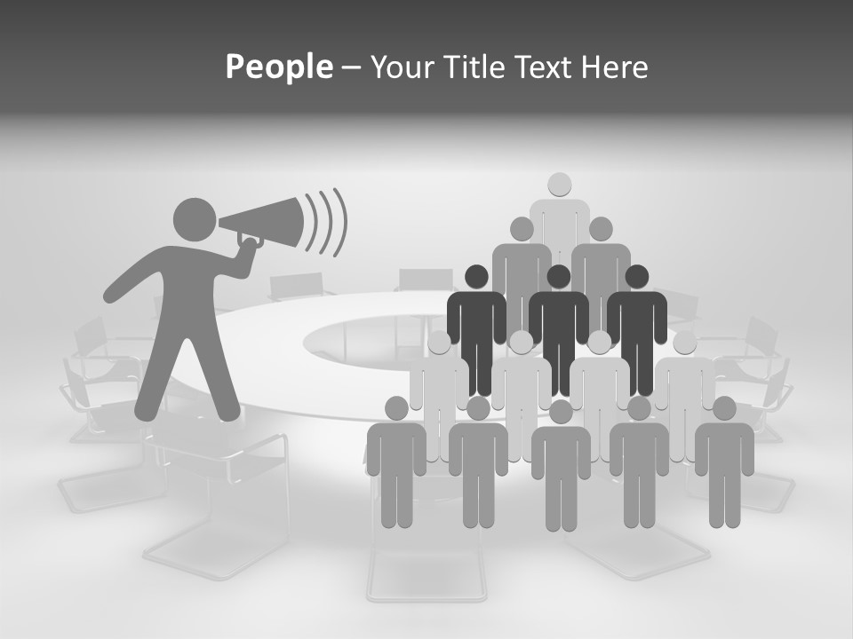 Company Threedimensional Communication PowerPoint Template