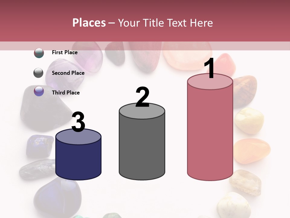 Tumbled Mineral Amethyst PowerPoint Template
