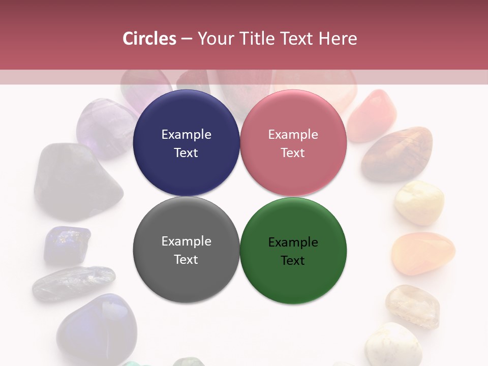 Tumbled Mineral Amethyst PowerPoint Template