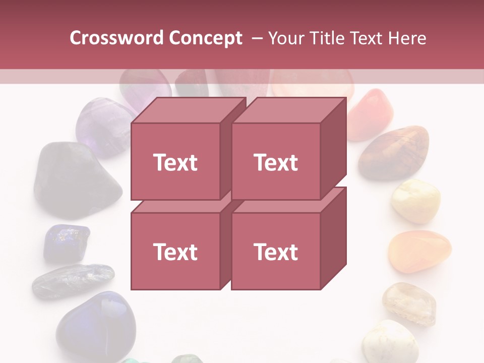 Tumbled Mineral Amethyst PowerPoint Template