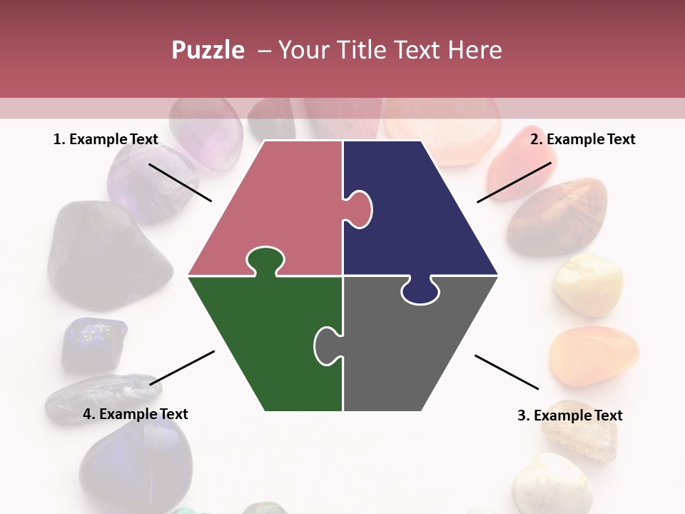 Tumbled Mineral Amethyst PowerPoint Template