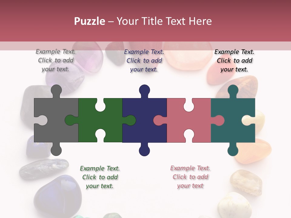 Tumbled Mineral Amethyst PowerPoint Template