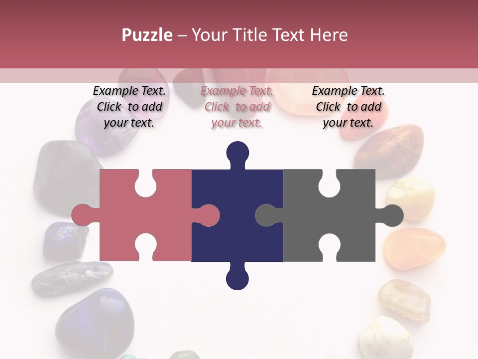 Tumbled Mineral Amethyst PowerPoint Template