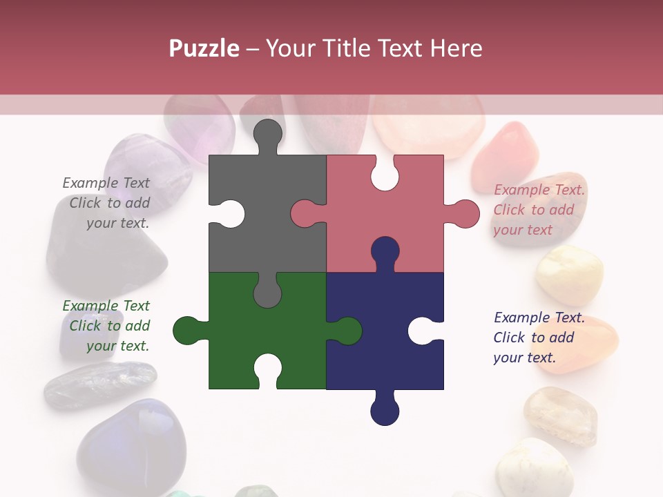 Tumbled Mineral Amethyst PowerPoint Template