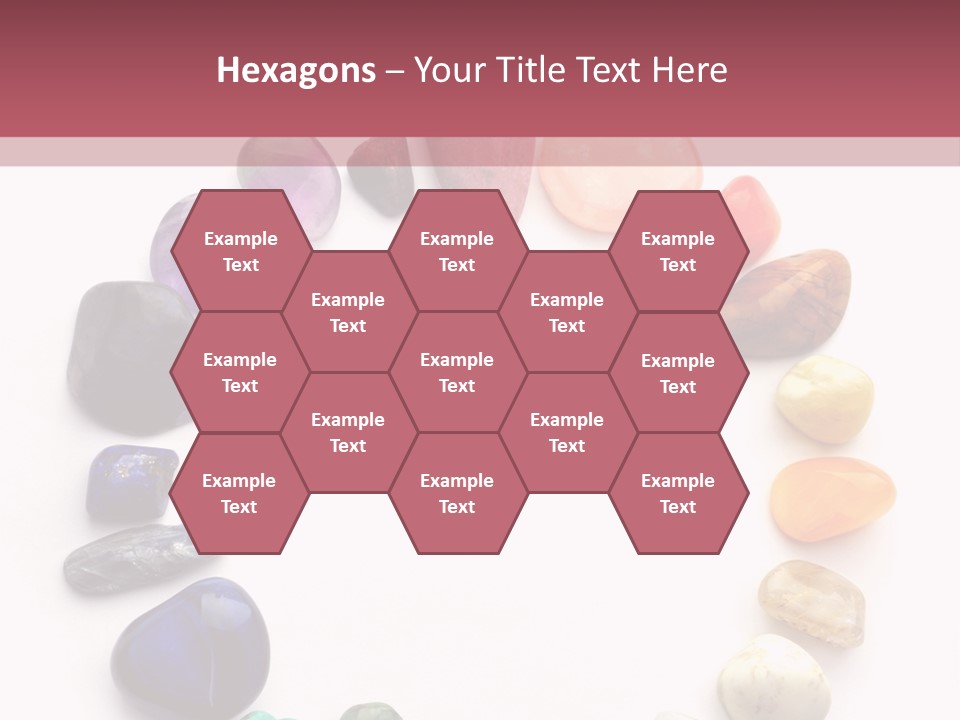 Tumbled Mineral Amethyst PowerPoint Template