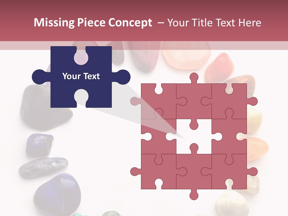 Tumbled Mineral Amethyst PowerPoint Template