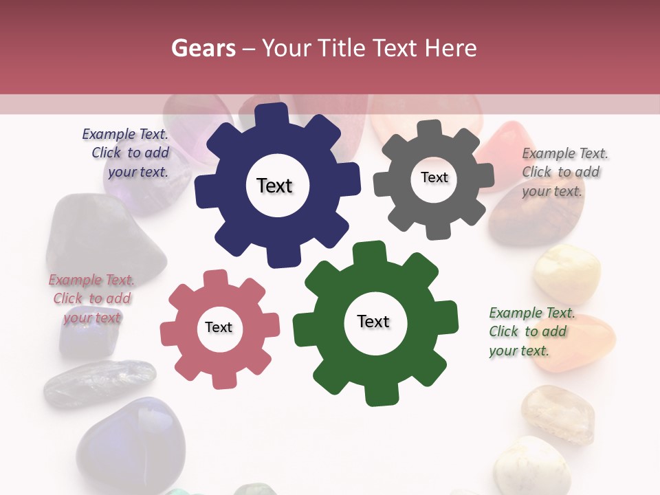 Tumbled Mineral Amethyst PowerPoint Template