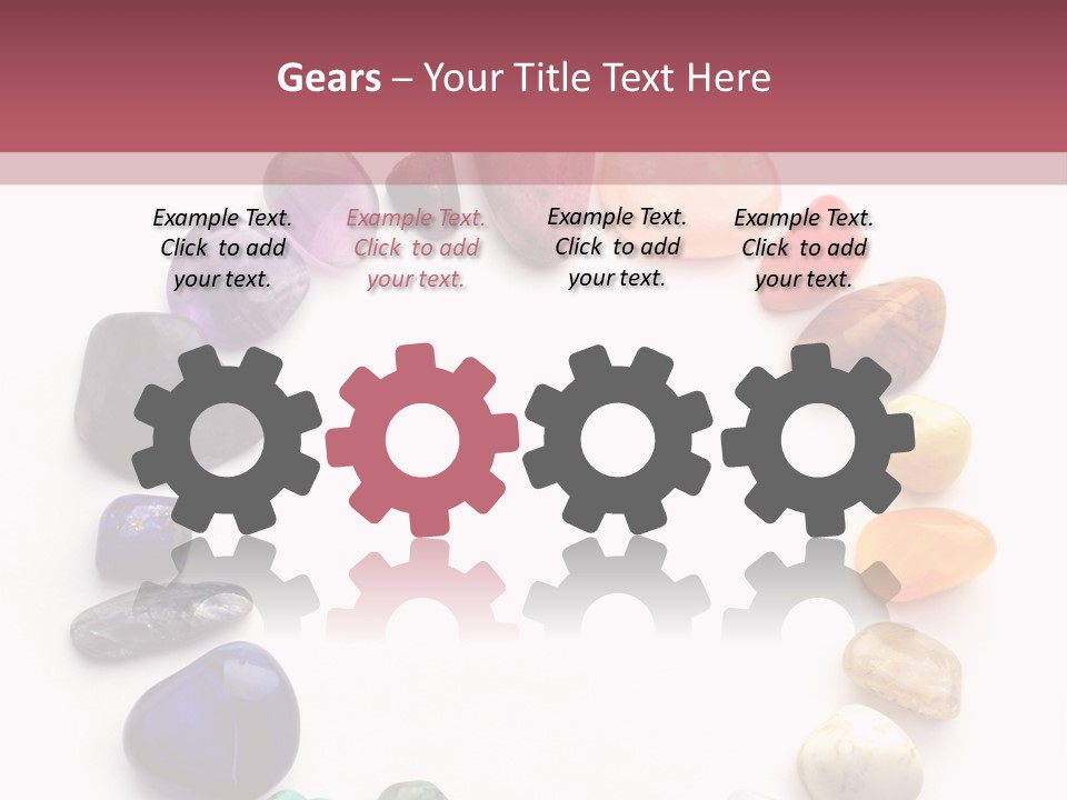 Tumbled Mineral Amethyst PowerPoint Template