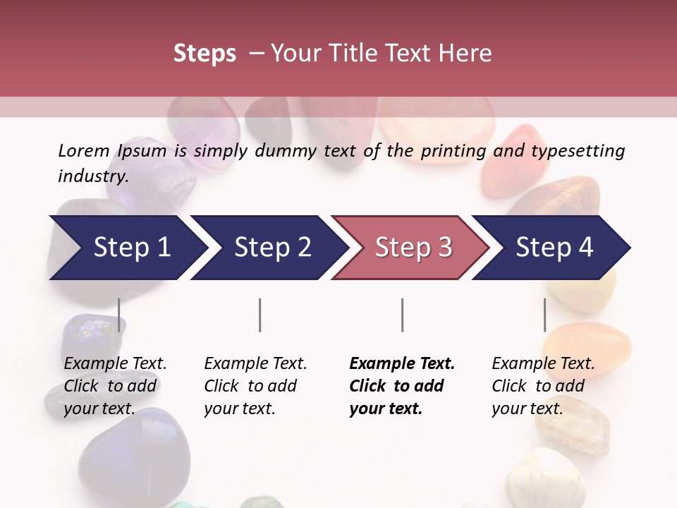 Tumbled Mineral Amethyst PowerPoint Template