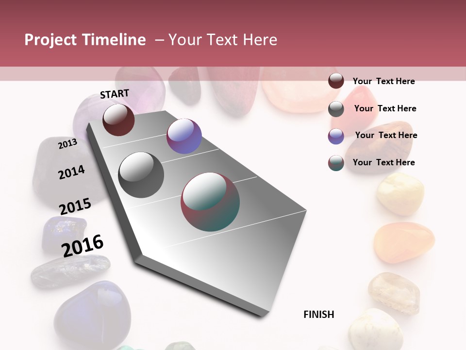 Tumbled Mineral Amethyst PowerPoint Template