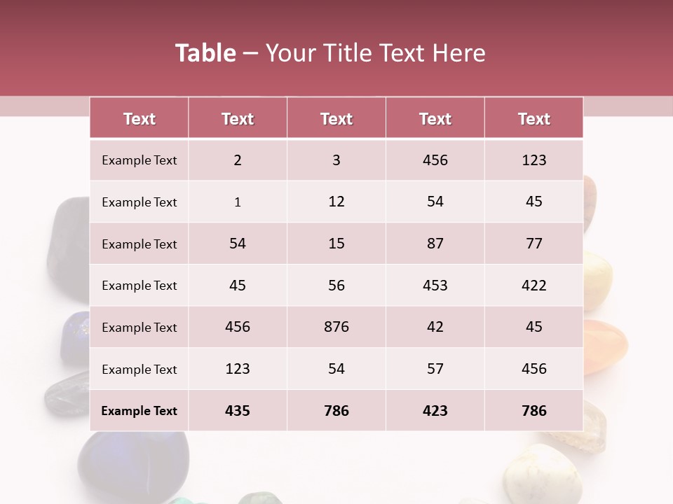 Tumbled Mineral Amethyst PowerPoint Template
