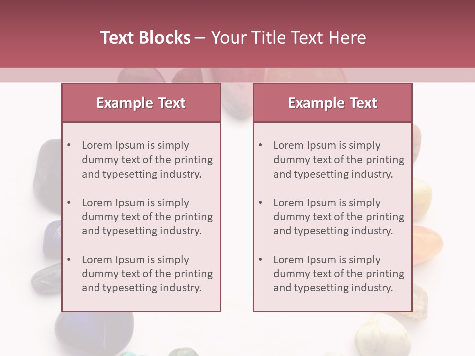 Tumbled Mineral Amethyst PowerPoint Template