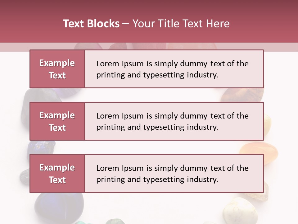 Tumbled Mineral Amethyst PowerPoint Template
