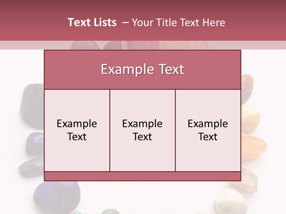 Tumbled Mineral Amethyst PowerPoint Template
