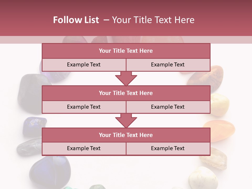 Tumbled Mineral Amethyst PowerPoint Template