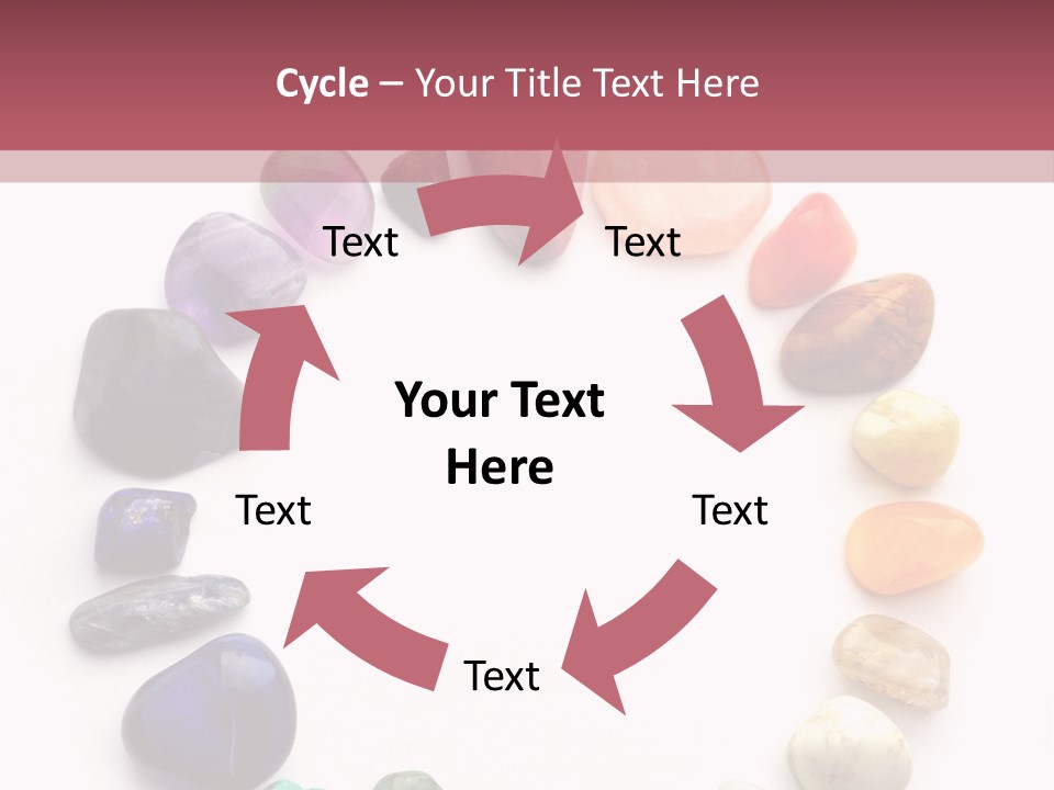 Tumbled Mineral Amethyst PowerPoint Template