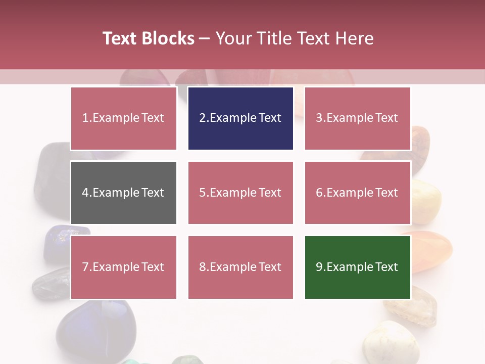 Tumbled Mineral Amethyst PowerPoint Template