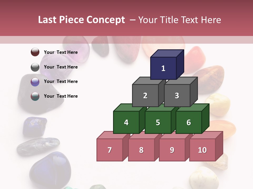 Tumbled Mineral Amethyst PowerPoint Template