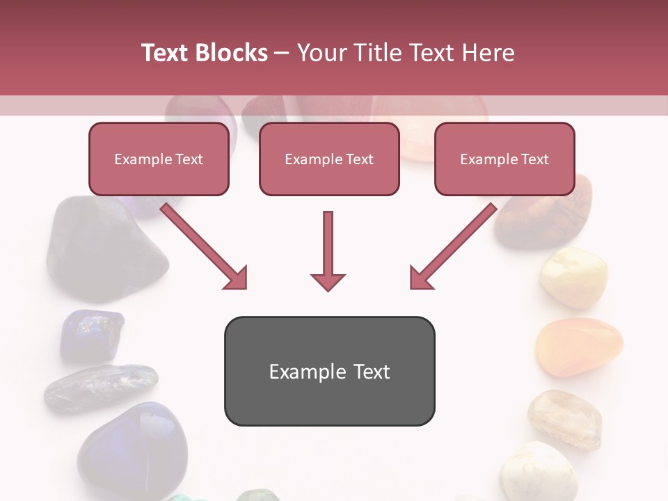 Tumbled Mineral Amethyst PowerPoint Template
