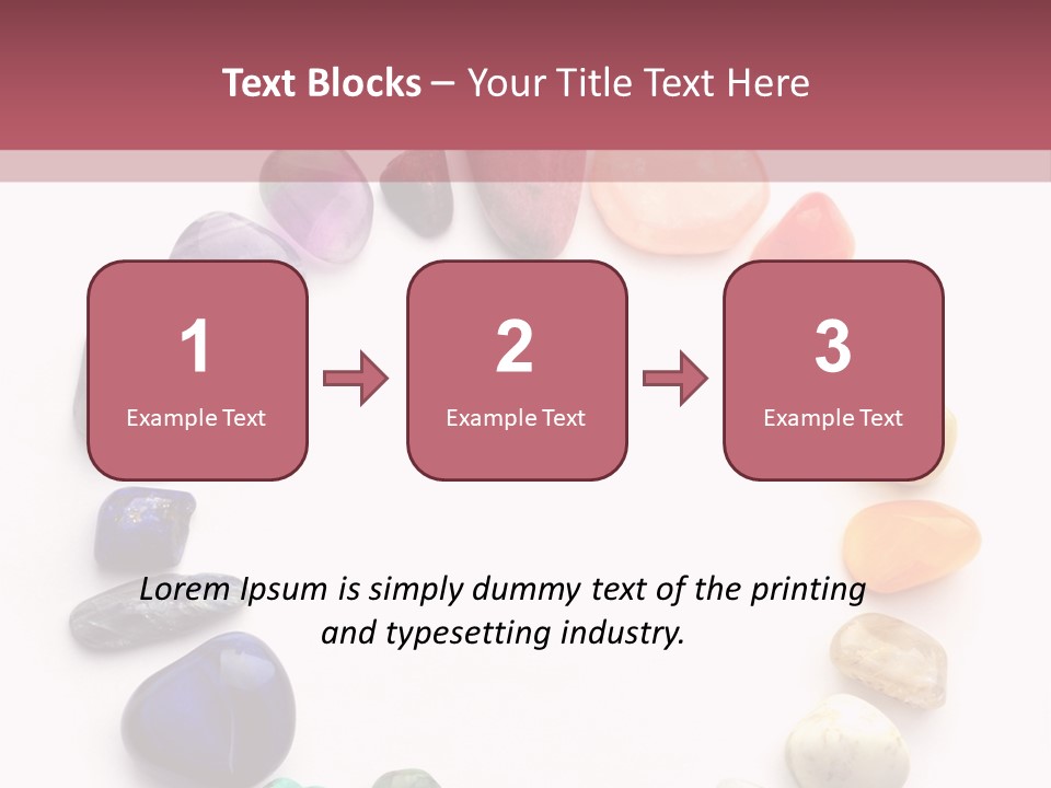 Tumbled Mineral Amethyst PowerPoint Template