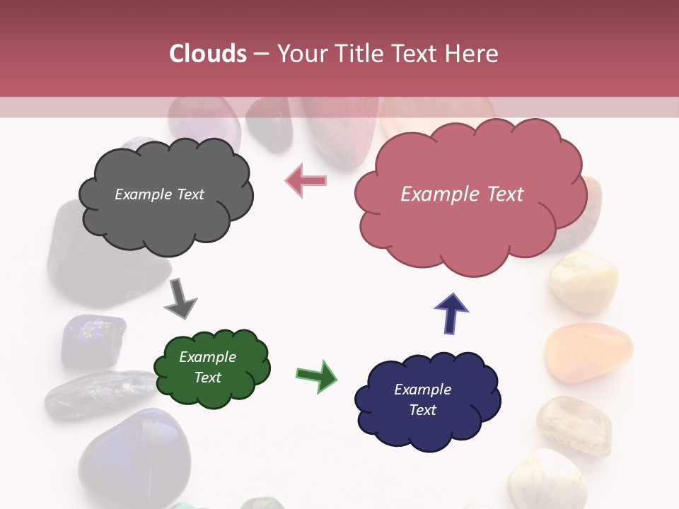 Tumbled Mineral Amethyst PowerPoint Template