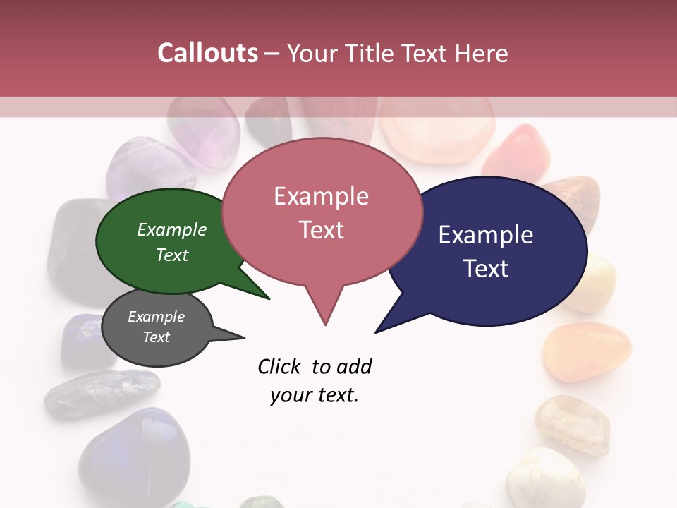 Tumbled Mineral Amethyst PowerPoint Template