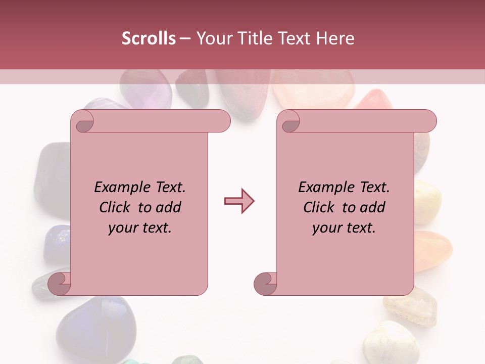 Tumbled Mineral Amethyst PowerPoint Template