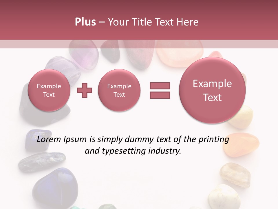 Tumbled Mineral Amethyst PowerPoint Template