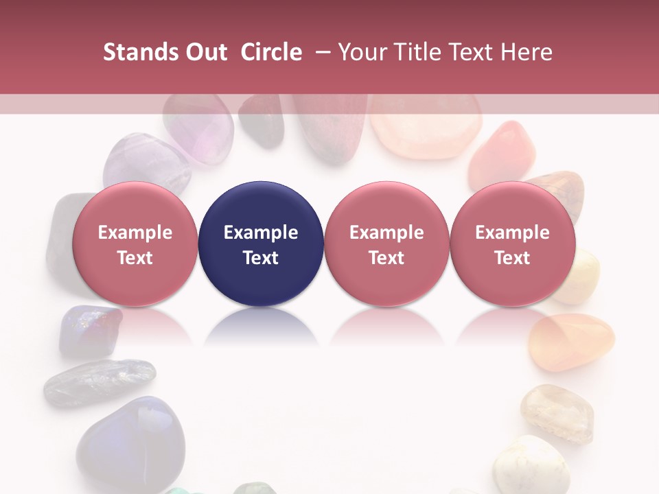 Tumbled Mineral Amethyst PowerPoint Template