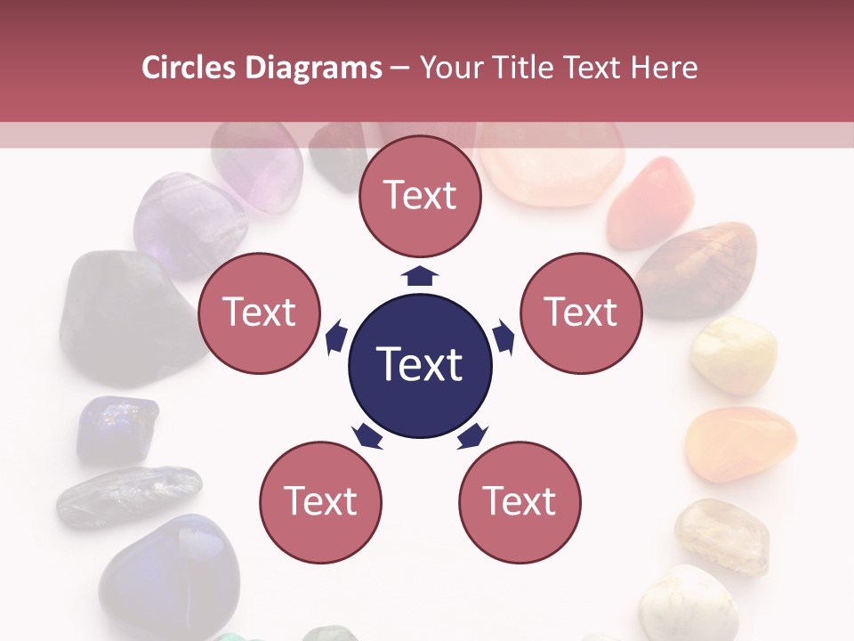 Tumbled Mineral Amethyst PowerPoint Template