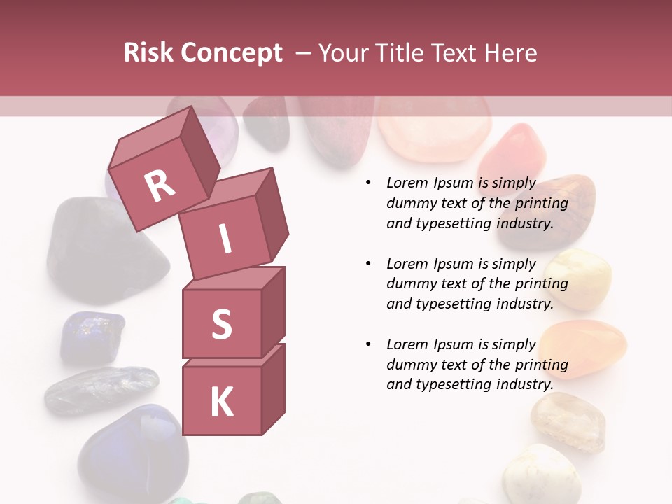 Tumbled Mineral Amethyst PowerPoint Template